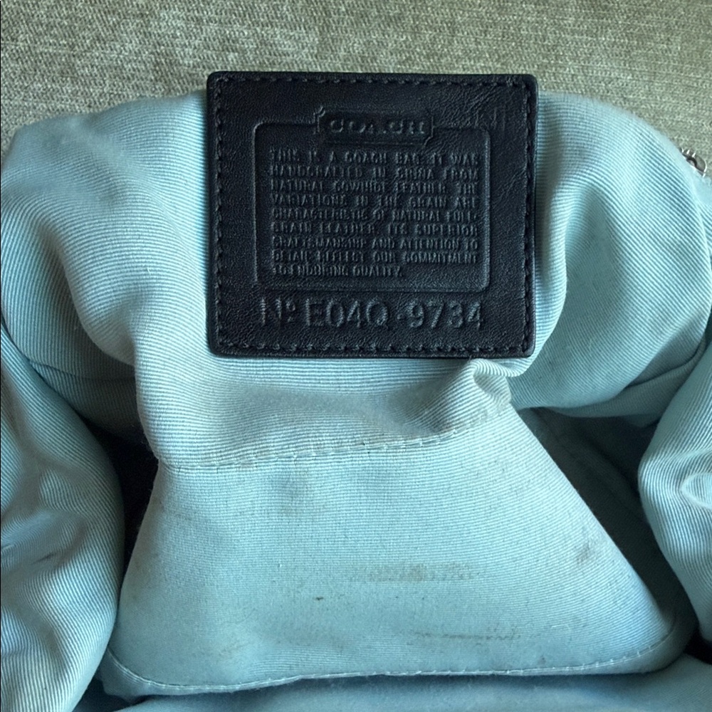 Coach Black Leather Clutch with Silver Accents - Picture 10 of 12